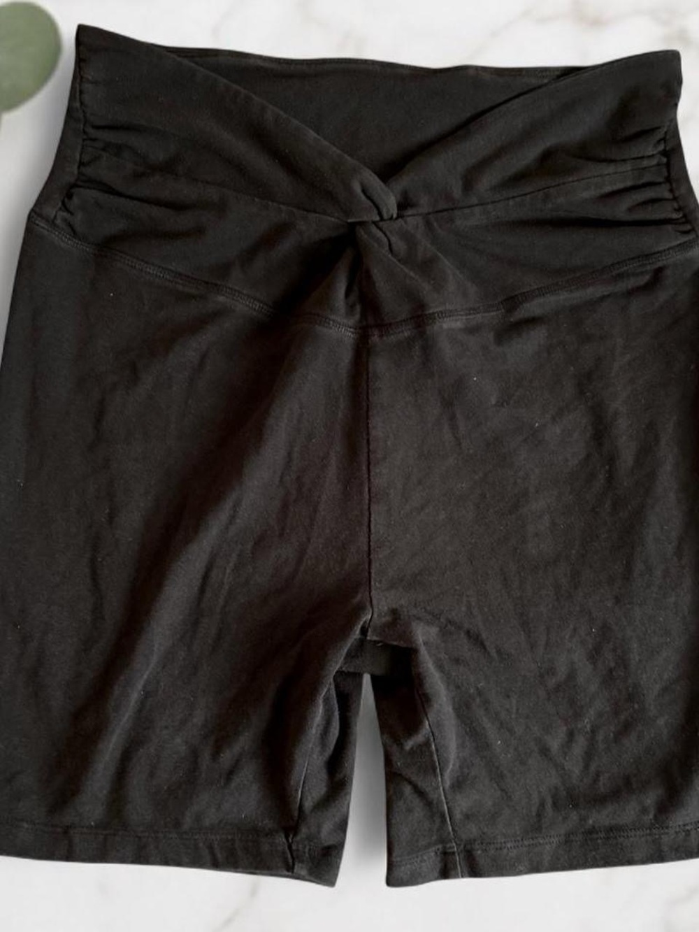 Medium Victorias Secret Pink Black Twist-Front Women's Biker Shorts 6” Inseam